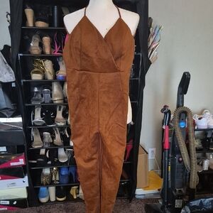 Haute Monde Rich Tan Jumpsuit